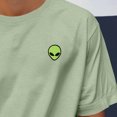 thumbnail image 5 of Dalix Alien Relaxed Heavy Cotton Short Sleeve Summer Tee Mens in Laurel L Large, 5 of 5