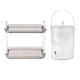 thumbnail image 4 of Dispensador de bebidas heladas con soporte y tapa, dispensador de bebidas de agua, cubo de tetera de frutas para cocina, hogar, bebida de jugo de 5L blanco, 4 of 9