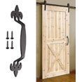 thumbnail image 2 of Manijas para puertas de granero | Manijas para puertas de hierro negro | Manijas para puertas corredizas de hierro fundido con tornillos, 2 of 4