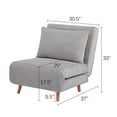 thumbnail image 6 of CQSXDA Convertible Sleeper Sofa Chair - 3-in-1 Upholstered Accent Chair Bed, Reclining Chaise Lounge for Small Spaces, 6 of 15