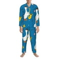 thumbnail image 4 of Bingfone Men'S Pajama Set 2 Piece Loungewear Pjs, Long Sleeve With Pajama Pants-Cartoon Goose, 4 of 9