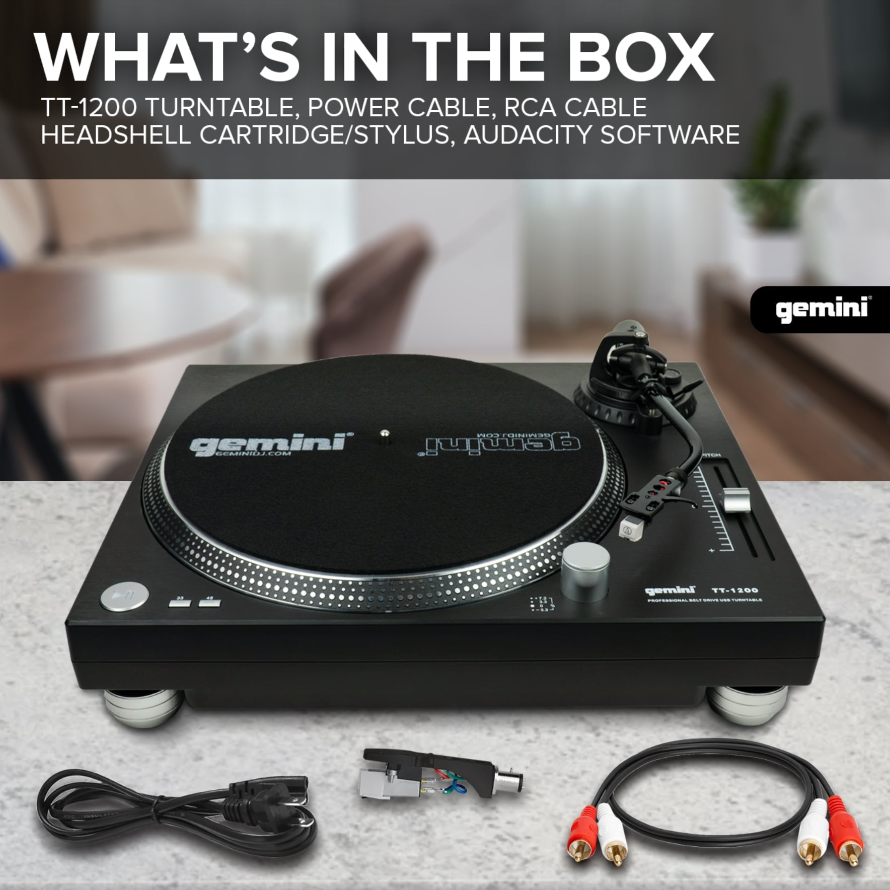 □ Gemini / TT03 □ Quartz Locked Direct Drive Turntable 33rpm