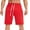 Red, variant on EGNMCR Mens Shorts Men Casual Solid Pocket Elastic Waist Straight Half Shorts Pants Sport Pants Gifts for Men