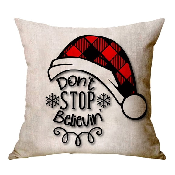 Yidarton Christmas Pillowcase Printing Pattern Sofa Cushion Cover Santa Claus Animal Linen Pillowcase
