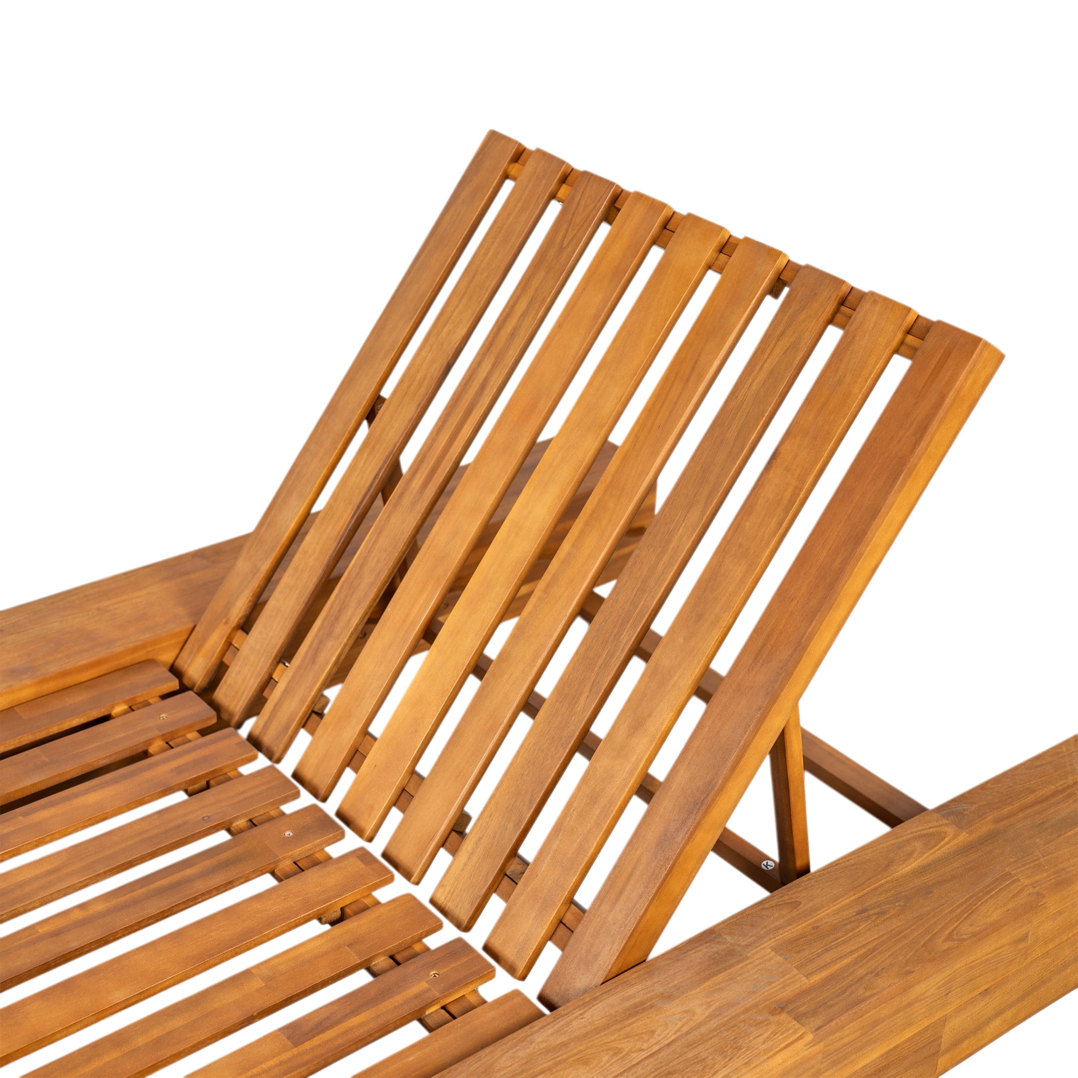 Christopher Knight Home Outdoor Acacia Wood Chaise Lounge with Cushion, Adjustable Backrest, Teak + Gray