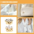 thumbnail image 3 of 4pcs Pearl Rehinestone Gosinks para mujeres Elegantes cubiertas de botones de camisa de flores elegantes Botones de manga de joyas para bodas y ocasiones especiales, 3 of 8