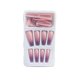 thumbnail image 1 of 1 Juego de uñas con punta francesa, uñas artificiales con degradado, calcomanías desmontables, regalos de bailarina, Kit de manicura para Arte de uñas tipo 17, gelatina 24 piezas Pegamento 2g Vogacara CE011628-17, 1 of 6