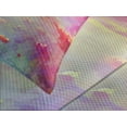 thumbnail image 4 of Ambesonne Coral Quilted Bedspread Set 3 Pcs, Vibrant Clouds Scenic, King Size, Coral Purple Pale Blue, 4 of 5