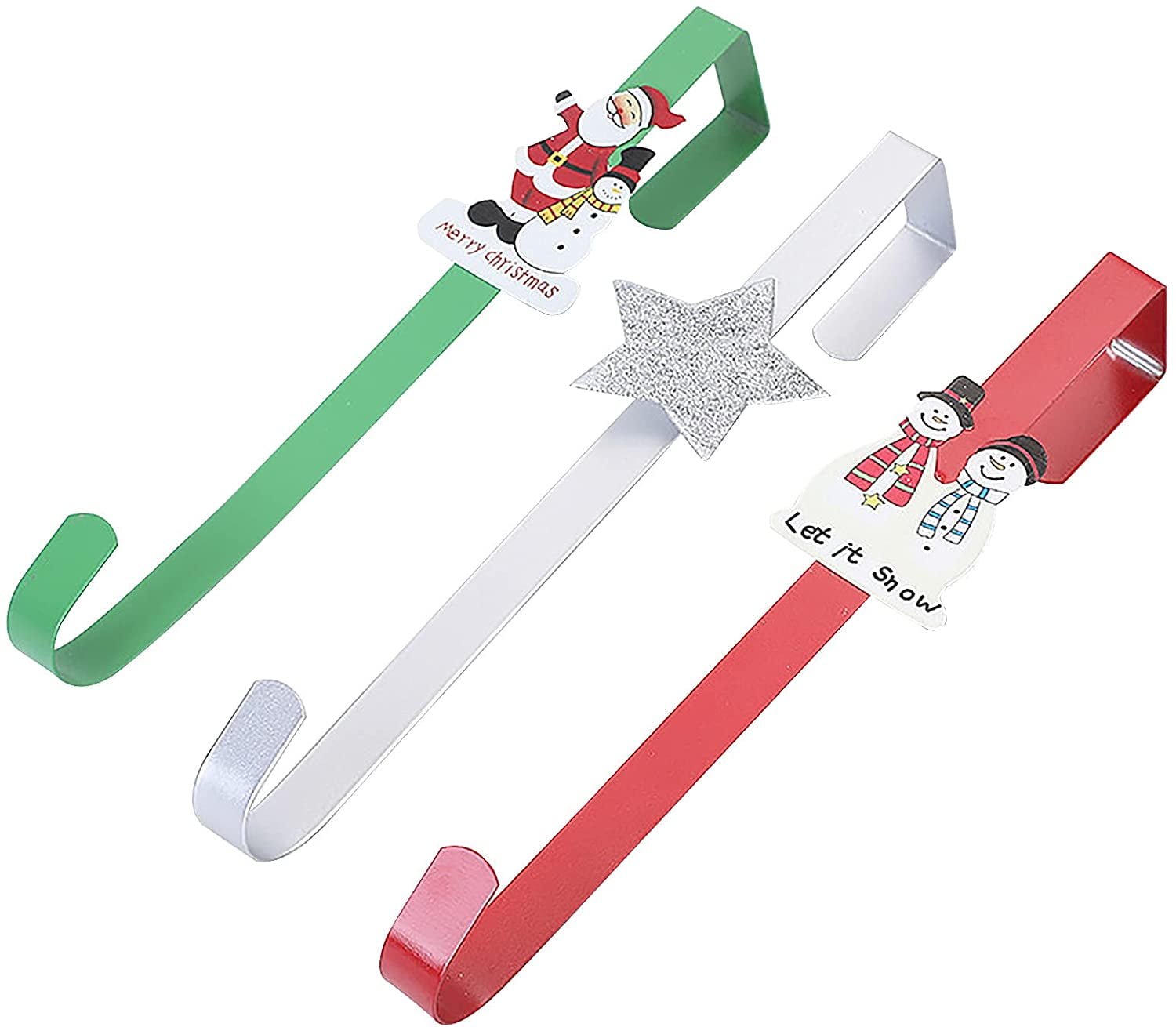 3 Pack Christmas Wreath Hanger, 12 Inch Large Wreath Hook for Front