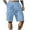 A-Blue1770, variant on Mens Solid Cargo Shorts multi pocket relaxed bottoms