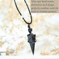 thumbnail image 2 of Obsidian Healing Crystal Pendant Necklace Hexagonal Pointed Gemstone Necklace for Unisex for Healing Reiki Chakra Pendant with Adjustable Cord, 2 of 5