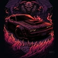 thumbnail image 4 of Maki 20x20 Black Ornate Wood Framed With Double Matting Wall Art Titled - The Demons Challenger I, 4 of 6