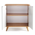 thumbnail image 2 of Manor Park Boho Chevron Door Accent Cabinet, White / Caramel, 2 of 4