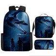 thumbnail image 1 of Jurassic World Student Backpack Dinosaur Schoolbag Three-Piece Set Large Capacity Backpack Cartoon Schoolbag Pencil Bag, 1 of 2
