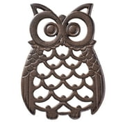 Cast Iron Owl Stepping Stone - Majestic and Adorable Garden Accent or Path Dcor, Solidly Made in Cast Iron - 13" x 9"
