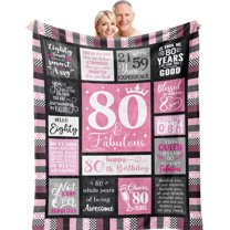 80th Birthday Gifts for Women, 80th Birthday Gifts Blanket, Birthday Gift for 80 Year Old Woman, 80th Birthday Gifts Ideas Throw Blanket 60"x50"
