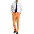 thumbnail image 2 of Lars Amadeus Dress Pants for Men's Slim Fit Flat Front Business Suit Chino Trousers, 2 of 5