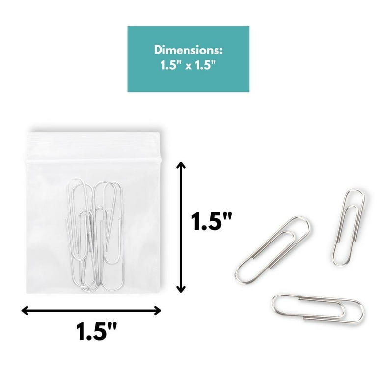 Willstar 100Pcs Zip lock Bags Reclosable Clear Poly Bag Plastic Baggies  Small Jewelry Shipping Bags-2.36*3.54 Inch