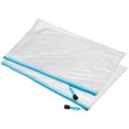 thumbnail image 1 of Unique Bargains A4 Zip File Pouch Document Folders Mesh Zipper Bags, Sky Blue, 12 Pack, 1 of 5