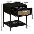 thumbnail image 2 of Household Essentials Woven Rattan End Table, Black Oak, 2 of 12