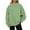 Green, variant on Womens Oversized Sweatshirts Side Slit Neck Solid Long Sleeve Athletic Outfits Trendy