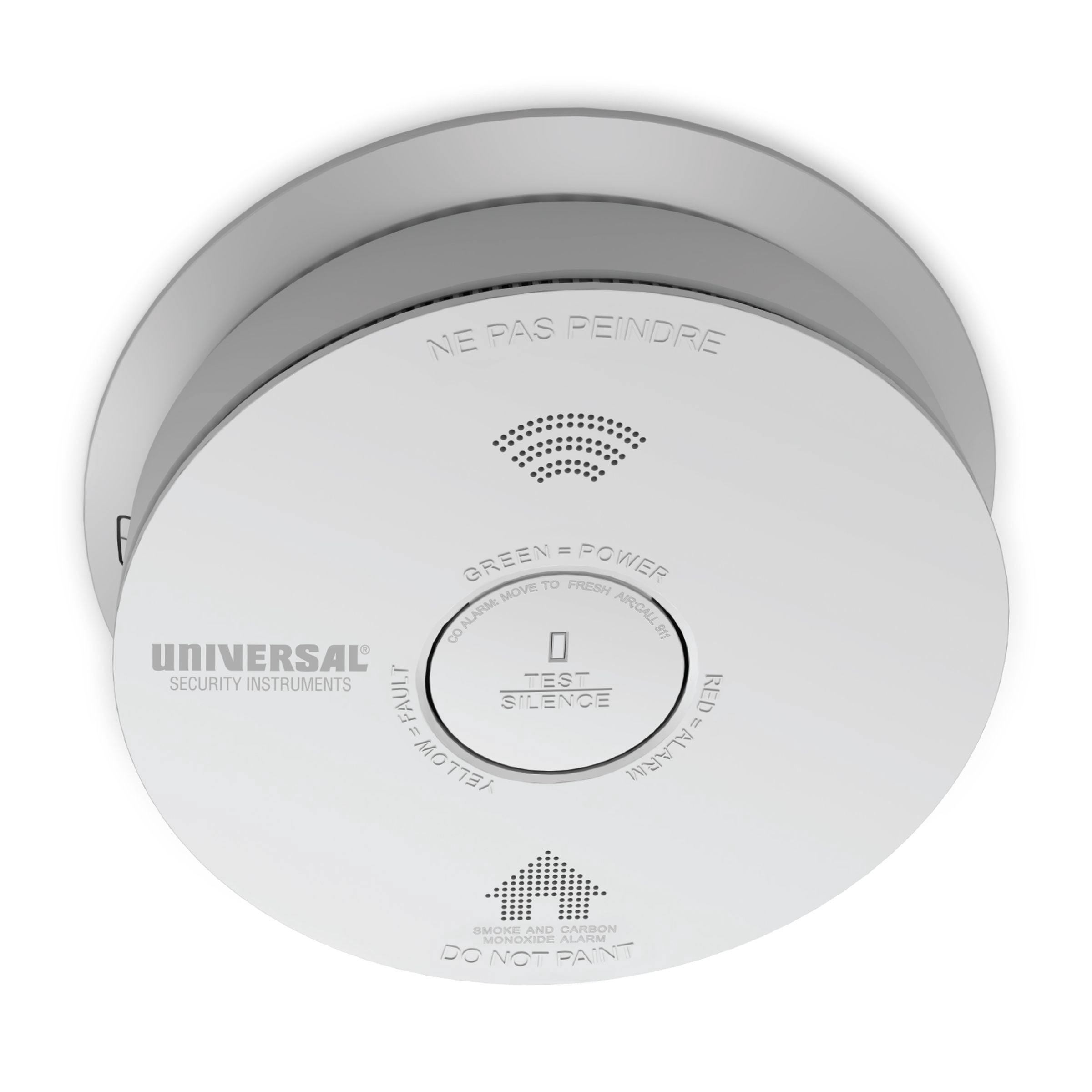 Universal Security Instruments 10-Year Battery Smoke, Fire, and Carbon Monoxide Alarm