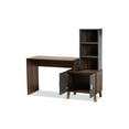 thumbnail image 2 of Baxton Studio Jaeger Modern and Contemporary Two-Tone Walnut Brown and Dark Grey Finished Wood Storage Desk with Shelves, 2 of 6