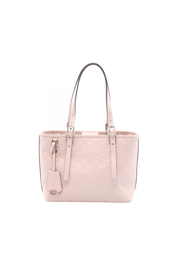 Pre-Owned Gucci GG Emblem Guccissima Tote Bag Handbag Leather Women's Pink 847456