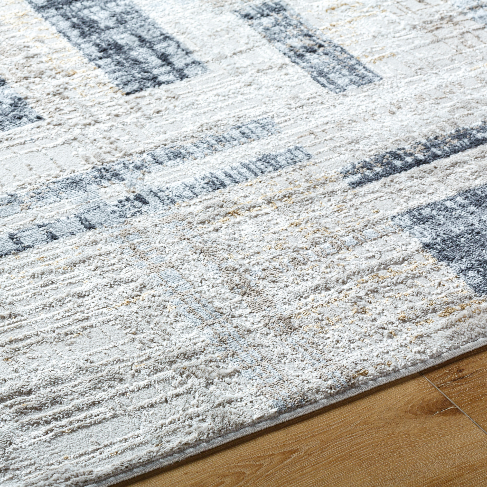 Artistic Wavers Mood Area Rug, 5'3" x 7', Denim/Beige