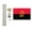 Angola Pole Kit, variant on 3x5 Polyester Andorra (seal) Flag with 6 foot Pole Kit; Contains a 3x5 Polyester Flag, a 6 foot long 3/4inch Diameter Aluminum Pole and a Bracket