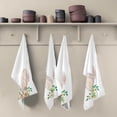 thumbnail image 2 of Watercolor Easter Bunny Ears Kitchen Tea Towels Set of 1 Absorbent Hand Dish Towels, Spring Flower Leaves Dishcloths Lint-Free 18x28 Inch Fast Drying for Cooking Baking Home Clean, 2 of 7