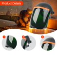 thumbnail image 6 of JISADER Welding Face Shield with Hard Hat Comfortable Portable Anti Splash Protector Black and Green, 6 of 9