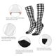 thumbnail image 3 of Balery Black White Plaid Calcetines novedosos Calcetines deportivos Calcetines hasta la rodilla Calcetines de algodón Calcetines originales y geniales, 3 of 6