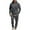 Dark Gray, variant on Men’s Hooded Pullover Sweatshirt and Jogger Pants Two-Piece Set Casual Drawstring Hoodie with Kangaroo Pocket