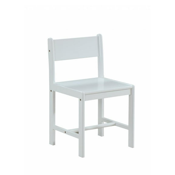 HomeRoots Classic White Wooden Stationary Chair - 348212