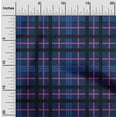 thumbnail image 1 of oneOone Polyester Lycra Navy Blue Fabric Madras Check Sewing Material Print Fabric By The Yard 56 Inch Wide, 1 of 4