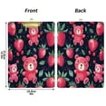 thumbnail image 3 of Acrylic Writing Tablet,Cute Strawberry Bear12.5"×9"Rectangular One-sided Printed Clear Acrylic Writing Tablet., 3 of 8