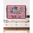 thumbnail image 5 of Red Stripe Outdoor TV Cover 52 to 55 Inch Weatherproof, Independence Day Love Heart Botanical 600D Oxford TV Covers with Waterproof Zipper, Outside Flat TV Screen Protector 52"Wx19"Hx4.5"D, 5 of 7