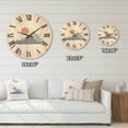 thumbnail image 4 of Designart 'Abstract Red Moon With Mountainscape' Modern Wood Wall Clock, 4 of 5