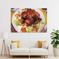 thumbnail image 4 of Chicken Roasted Food Salad Plate Poster Decorative Painting Canvas Wall Art Living Room Posters Bedroom Painting,Unframe-style,20x30inch(50x75cm), 4 of 8