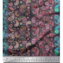 Soimoi Cotton Duck Fabric Stripe,Floral & Paisley Fabric Prints By Yard 56 Inch Wide