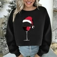 thumbnail image 4 of Turilly Women's Christmas Sweatshirts Short Shoulder Long Sleeve Print Pullover Hoodless Sweatshirt, 4 of 5