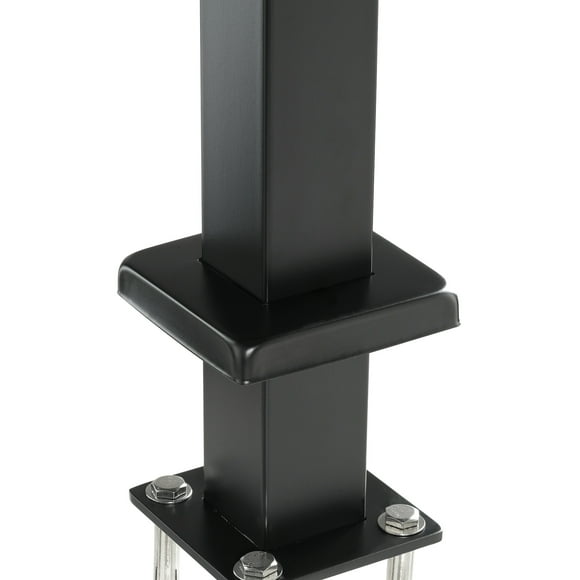 KFFKFF Cable Railing Post, 42" x 2" x 2" Steel Level Deck Railing Post Without Holes, SUS304 Stainless Steel Cable Rail Post, Stair Handrail Post, Black