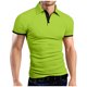 thumbnail image 1 of Men's Golf Shirt Casual Sports V Neck Ribbed Collar Short Sleeve Fashion Casual Solid Color Plain Spring & Summer Regular Fit 2XL, 1 of 5