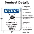 thumbnail image 2 of (2 Pack) Emergency Evacuation OSHA Notice Sign 7 Inch X 10 Inch Indoor / Outdoor Rust-Free Aluminum Metal Signs for Workplace, Workshop, and Construction Site, Made in the USA, 2 of 8