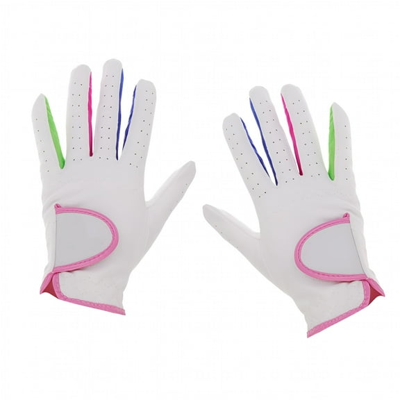 TELOLY Breathable, Elastic and Non-Slip Golf Gloves for Kids, Children Size 14