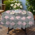 thumbnail image 4 of Pioneer Flower Floral Print Pattern Round Tablecloth 60 X 60 Inch, Wrinkle Resistant Wipeable Table Cloth for Kitchen Dining Picnic Patio Party, 4 of 6