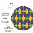 thumbnail image 4 of Disketp Mardi Gras Funny Coasters,4 Pcs Leather Coasters With Holder, Perfect Housewarming Hostess Gifts,Protect Furniture From Water Marks Scratch And Damage, 4 of 9