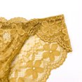 thumbnail image 3 of Gibobby Bikini elástico algodón Ropa interior mujer Bragas sexy para mujer Detalle panty encaje Bragas encaje ganchillo Bikini （Amarillo，Talla única), 3 of 5