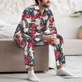 thumbnail image 7 of Lsque Beautiful Flower Pattern Long Sleeve Pajama Set for Men - Soft 2-Piece Sleepwear and Loungewear Set with Pockets, Comfy Nightwear-X-Large, 7 of 7